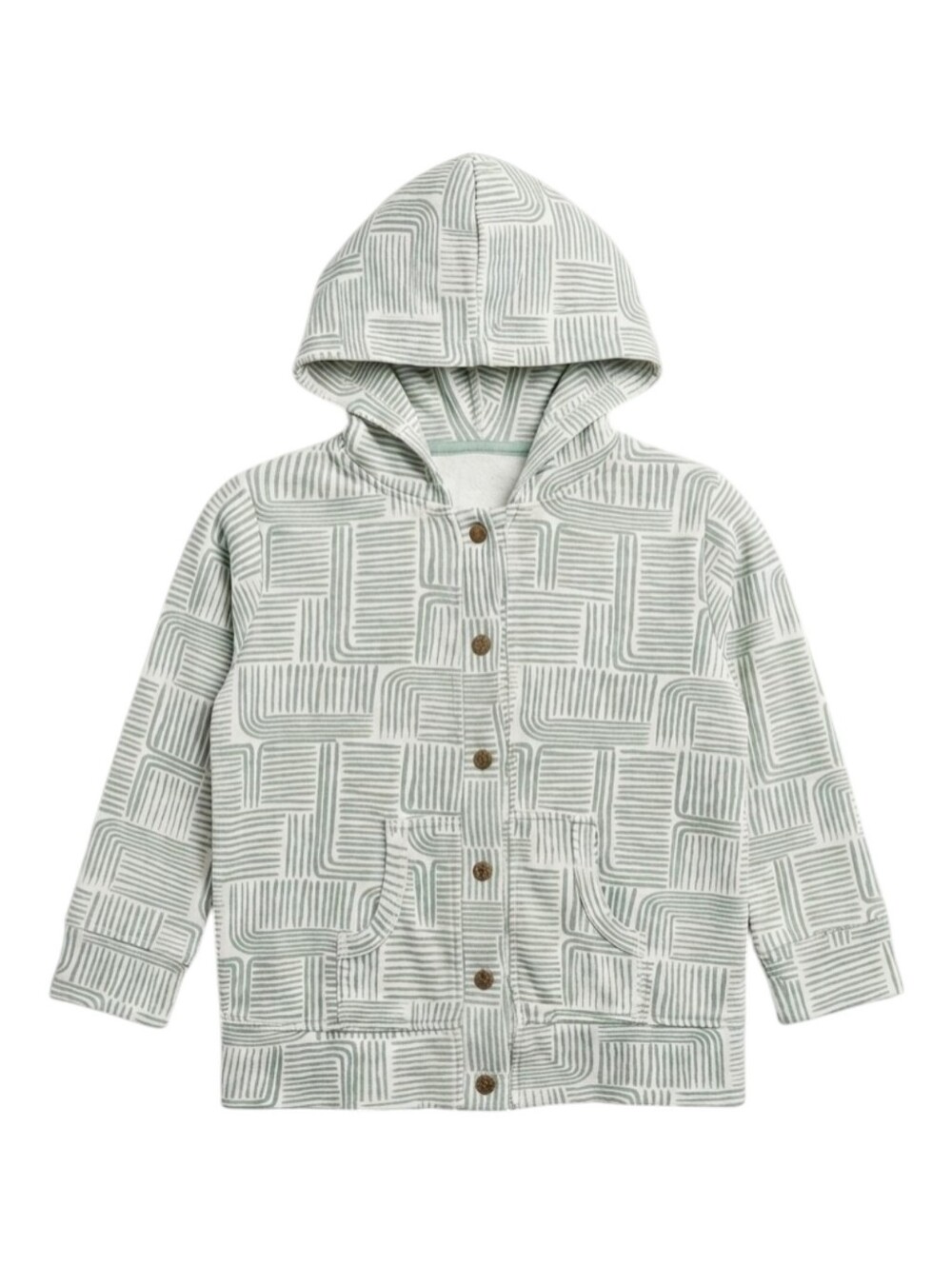Kate Quinn Kids Cream Green Lightweight Jacket Sweater Hood School Girls Size 6